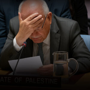 A Palestinian diplomat at the UN Security Council, overcome with emotion while speaking about the suffering of Gaza’s children.