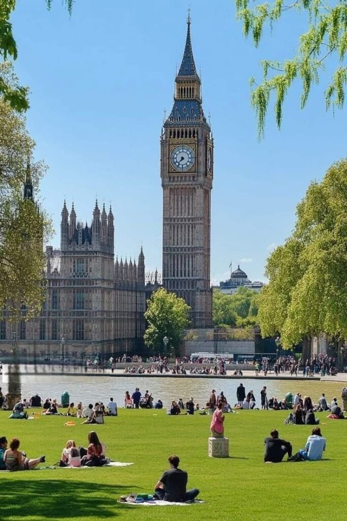 Professional with UK visa documents in front of Big Ben, representing successful Global Talent Visa application.